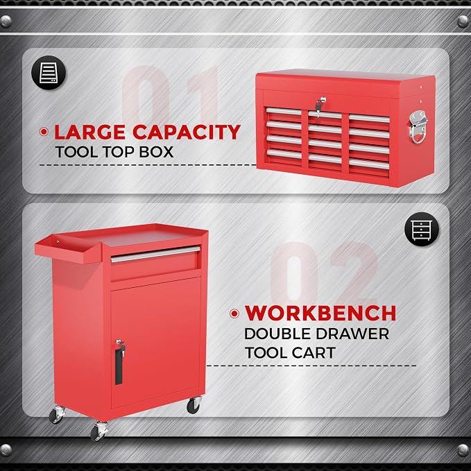 INTERGREAT Tool Chest, 5 Drawers Rolling Tool Chest - Image 7