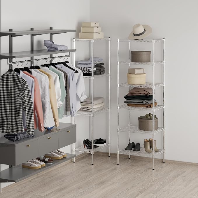 18" Deep x 24" Wide x 74" Height Wire Shelving Kit | 6-Tier | NSF Commercial - Image 7