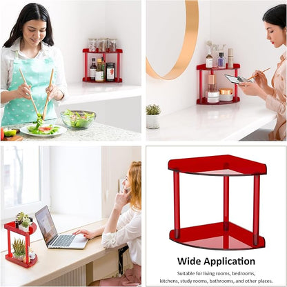 2 Tier Countertop Corner Organizer Shelf 7x7x8 Inch, Vanity Storage - Image 6