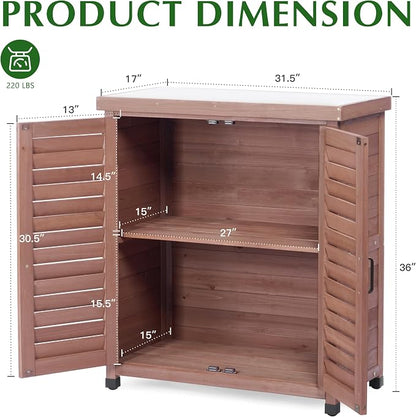 Outdoor Storage Cabinet & Potting Bench Table - Image 3