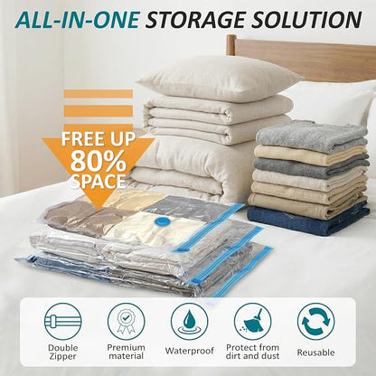 Cozy Essential Vacuum Storage Bags, 80% Compression Vacuum Seal Space Saver - Image 2