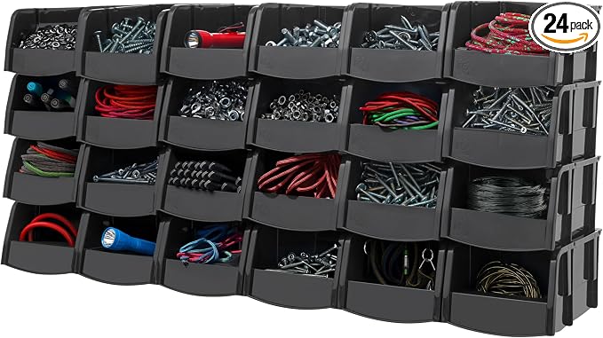 IRIS USA Extra Small Stackable Storage Bins, 5.5 x 4.5 x 3 inch, |Made in USA| by IRISUSA