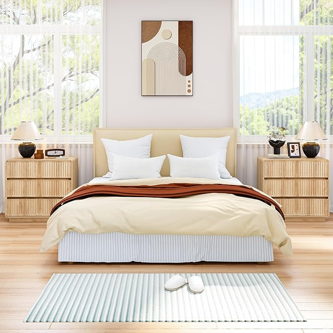 Turtle&Myrtle Fluted 3 Drawer Dressers - Image 6