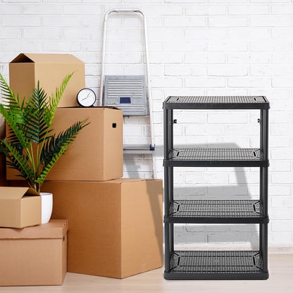 Gracious Living 2 Pack Storage Rack, 4 Shelf Fixed Height Medium Duty Unit - Image 2