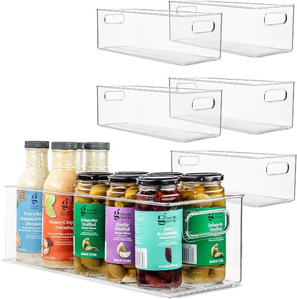 primebox Plastic Food Storage 6 Pack Clear Container Bin by primebox
