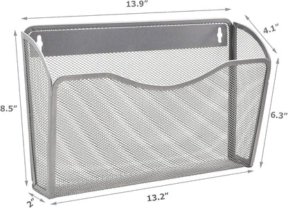 EASEPRES 6 Single Pocket Mesh Hanging File Organizer, Vertical Wall Mounted - Image 2
