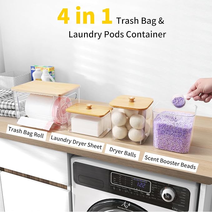 Extra Large Trash Bag Holder 4 Pack Garbage Bag Dispenser Roll Holder - Image 2