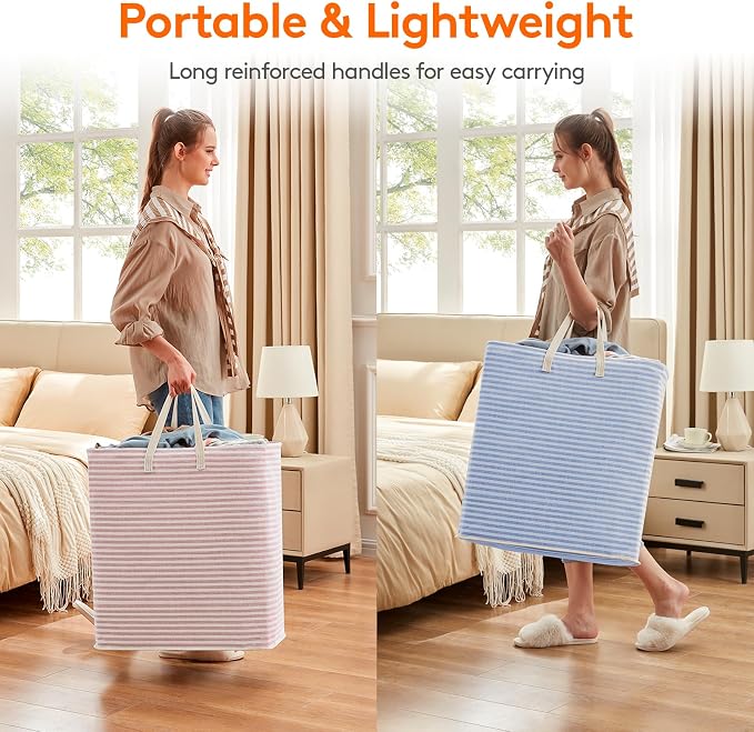 Lifewit 2 Pack Laundry Basket 100L Each, Collapsible Clothes Hamper - Image 5