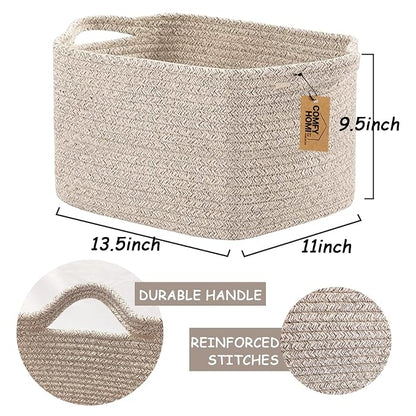 COMFY-HOMI 3PACK Cotton Rope Woven Basket - Image 2