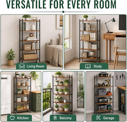 black leopard 5-Tier Foldable Shelf - Image 4
