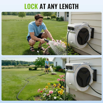 100 FT Retractable Garden Hose Reel - Image 3