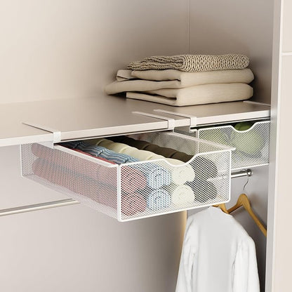 2 Pack Closet Pull-Out Baskets Organizer, - Image 9