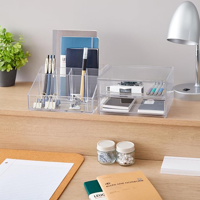 STORi Stackable Desk and Drawer Organizer, 6 Compartment Caddy - Image 5