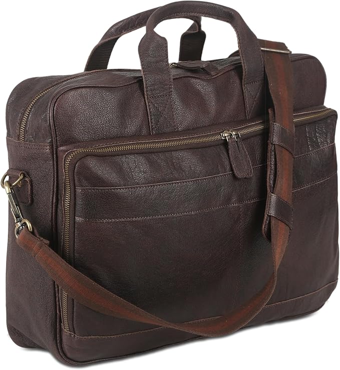 Leather briefcase 18 Inch Laptop Messenger Bags by KomalsPassionLeather