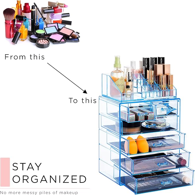 Sorbus Clear Cosmetic Makeup Organizer - Image 7