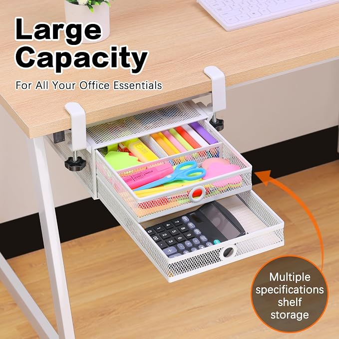 ROSYLINE Under Desk & Desktop Drawer Organizer - Image 2