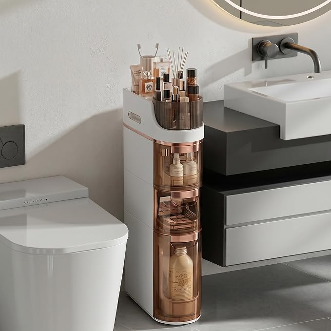 VECELO 3-Tier Slim Bathroom Storage Cabinet by VECELO