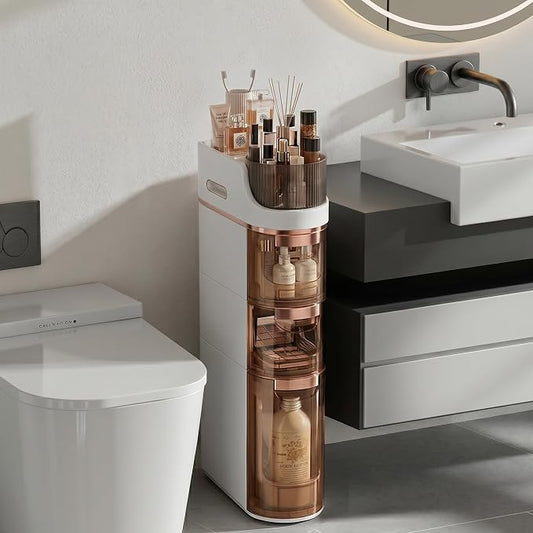 VECELO 3-Tier Slim Bathroom Storage Cabinet by VECELO