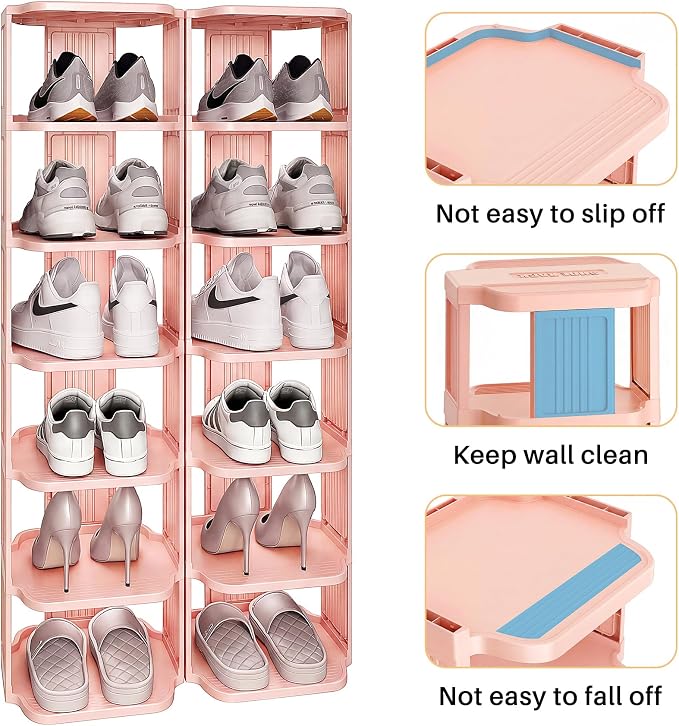 Kitstorack 10-Tier Vertical Plastic Shoe Rack, Freestanding Stackable Shoe - Image 8