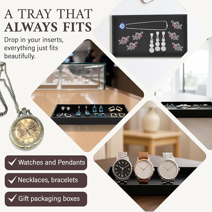 RJ Displays Stackable Jewelry Tray Set, Stackable Plastic Jewelry Organizer Tray - Image 5