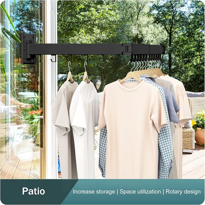 Clothes Drying Rack Wall Mounted, Drying Rack Clothing, Laundry Drying Rack - Image 6