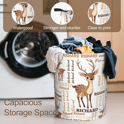 Custom Name Laundry Hamper, Personalized Laundry Baskets - Image 4