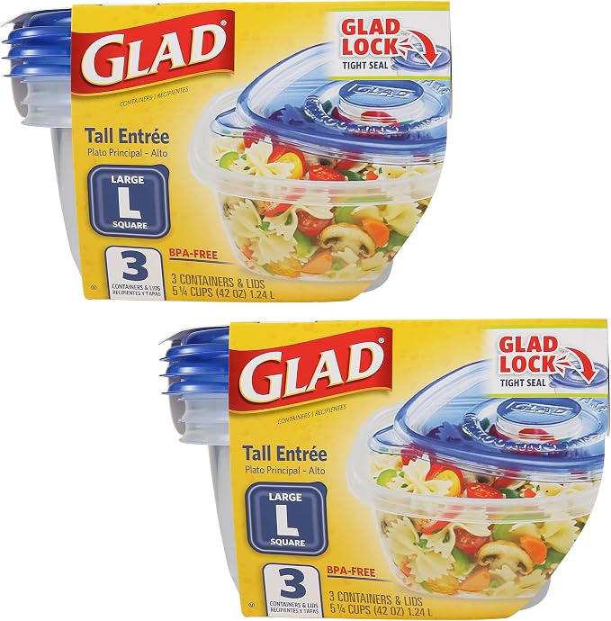 Glad GladWare Tall Entree Food Storage Containers by GladTrashFoodStorage