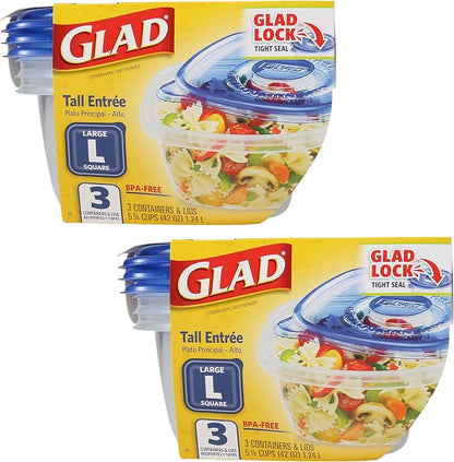 Glad GladWare Tall Entree Food Storage Containers by GladTrashFoodStorage