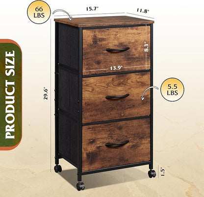 WLIVE Rolling Dresser Nightstand - Image 3