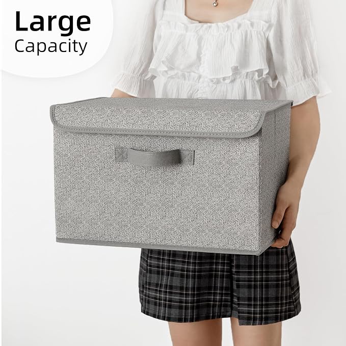 GRANNY SAYS Storage Boxes with Lids, Fabric Storage Bins, Keepsake Box - Image 7