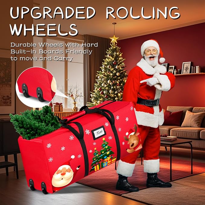Christmas Tree Storage Bag, Fits Up to 9Ft Xmas Disassembled Tree, Heavy Duty - Image 3