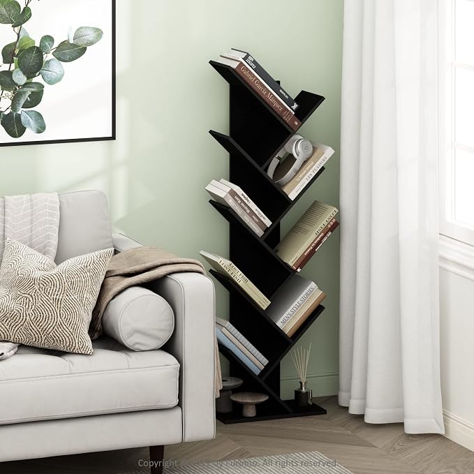 Furinno Bookshelf 9-Tier Floor Standing Tree Bookcase - Image 2