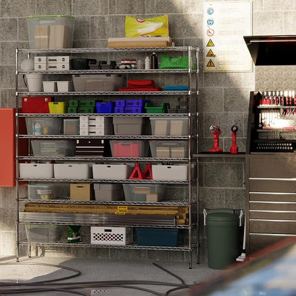 14" Deep x 72" Wide x 86" Height Wire Shelving Kit | 10-Tier | NSF Commercial - Image 6