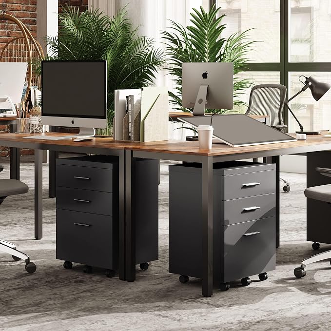DEVAISE 3 Drawer File Cabinet for Home Office, Wood Under Desk Filing Cabinet - Image 9