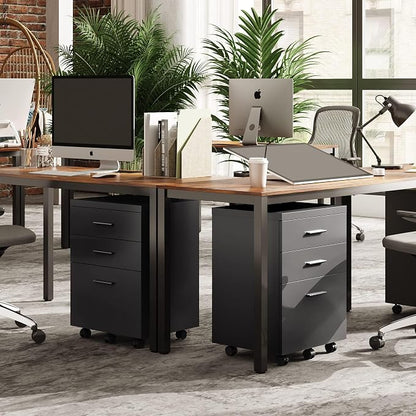 DEVAISE 3 Drawer File Cabinet for Home Office, Wood Under Desk Filing Cabinet - Image 9