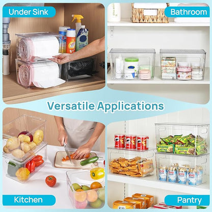Vtopmart 2 Pack Clear Trash Bag Holder, Stackable Garbage Bag Dispenser | Trash - Image 7