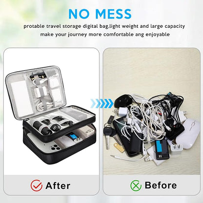 CILLA Electronic Organizer Travel Case, Travel Cord Organizer Case Portable - Image 4