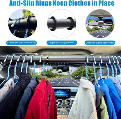 Car Travel Clothes Hanger Bar Expandable 36''-60'' | Clothing Rack - Image 6