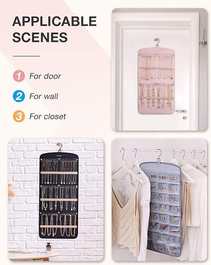 BAGSMART Hanging Jewelry Organizer, Necklace Holder Anti-tangle Earrings Rings - Image 6