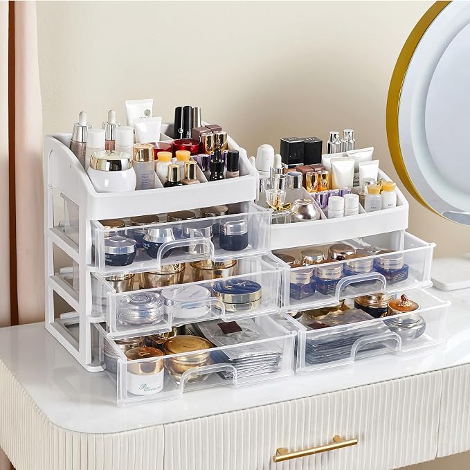 Desk Organizer with Drawers, 3 Drawers Storage Organizer, Desktop Storage - Image 6