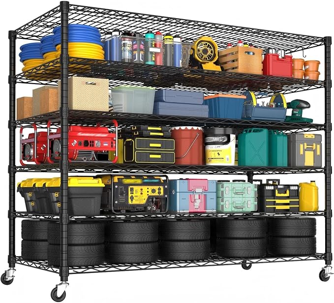 PrimeZone 6 Tier 80.7"H x 55.5"W x 24"D Wire Shelving by PrimeZone