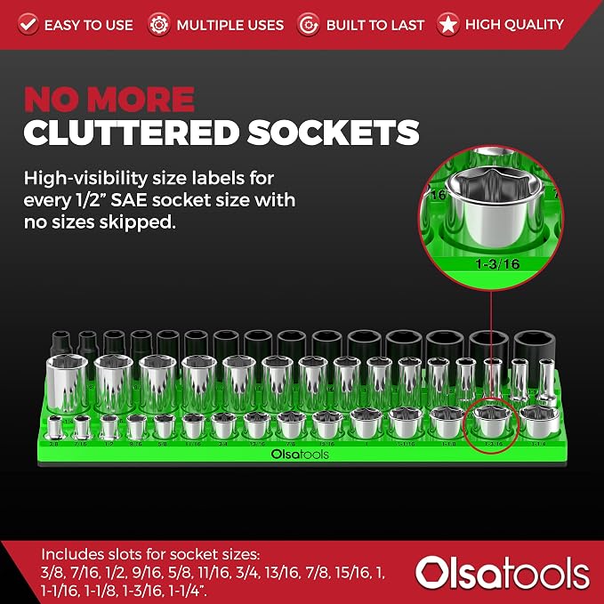 Olsa Tools Magnetic Socket Organizer - Image 4