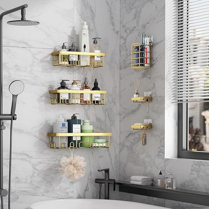 Veken Adhesive Shower Caddy 6-Pack, Gifts - Image 4