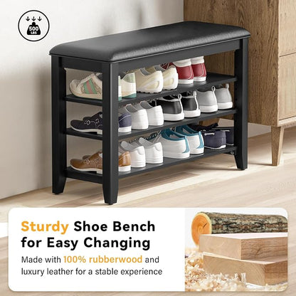 Taitiy Entryway Shoe Storage Bench, Shoe Organizer Bench - Image 4