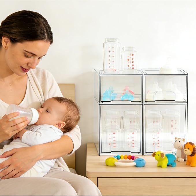Baby Bottle Organizer, 4 Pack Bottle Storage Organizer Baby - Image 2