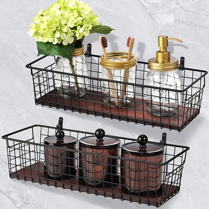 SheeChung [Extra Large Wall Storage Basket, Metal Hanging Basket, Wire - Image 5