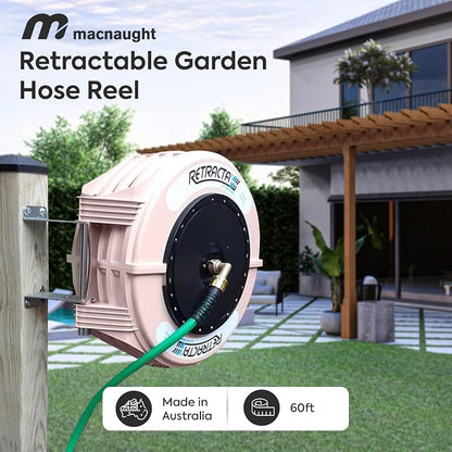 Macnaught Retractable Garden Hose Reel, 60 Ft Water Hose Reel Heavy Duty - Image 3