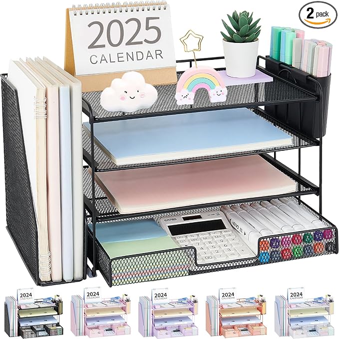 OPNICE Desk Organizer, 4-Tier Desktop File Organizer by OPNICE