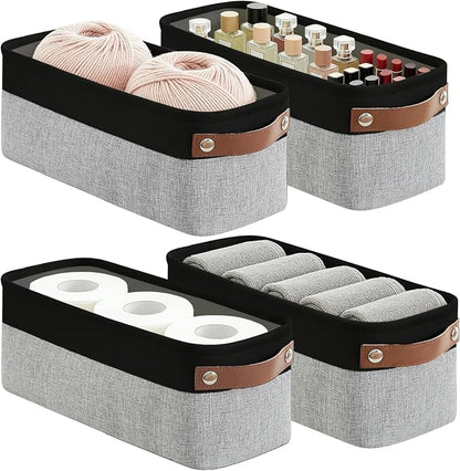 Bagnizer Small Fabric Storage Baskets, Decorative Basket by Bagnizer