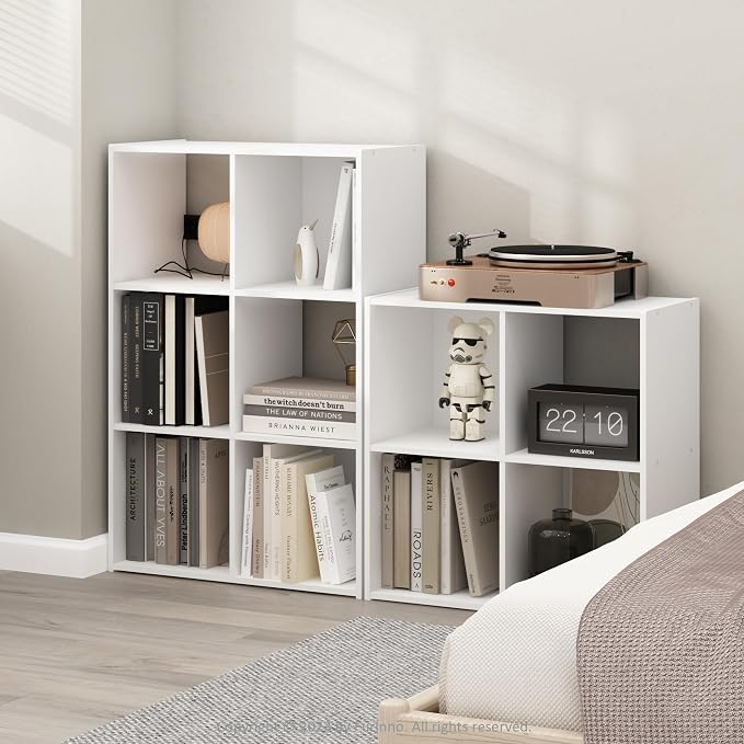 Furinno PELLI Book Shelf, 4-Cube Bookshelf - Image 2